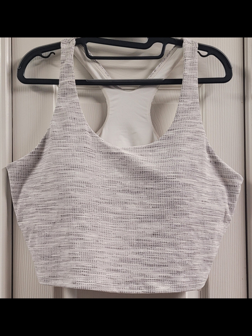 Calia Heathered Light Gray Racerback Active Crop Top